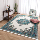 Covor stil clasic, Albastru /Bej