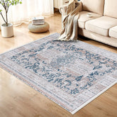 Covor stil clasic, Bleu/Bej