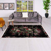 Covor stil clasic, Negru/Rosu/Verde