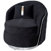 Fotoliu PARIS , tapiterie catifea neagra