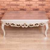 Masa de cafea PARIS argintie antic stil clasic 115x72x46cm