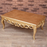 Masa de cafea PARIS aurie antic stil clasic 115x72x46cm