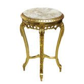 Masuta aditionala rotunda aurie clasica baroc, H 73 cm, diametru 43 cm