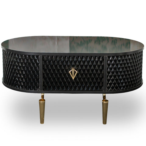 MASUTA CAFEA DIAMOND CU 2 SERTARE, NEGRU & AURIU - 105X60x47CM MASUTA CAFEA DIAMOND CU 2 SERTARE, NEGRU & AURIU - 105X60x47CM