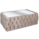 Masuta dreptunghiulara CHESTER tapitata , CAPPUCCINO