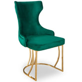 Scaun MIA METAL auriu / catifea verde