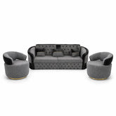 SET 3/1/1 CANAPEA EXTENSIBILA CU 2 FOTOLII ANCOR, GRI