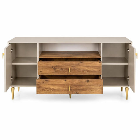 Consola TV ROMA 180x42x83cm, Bej cu Lemn