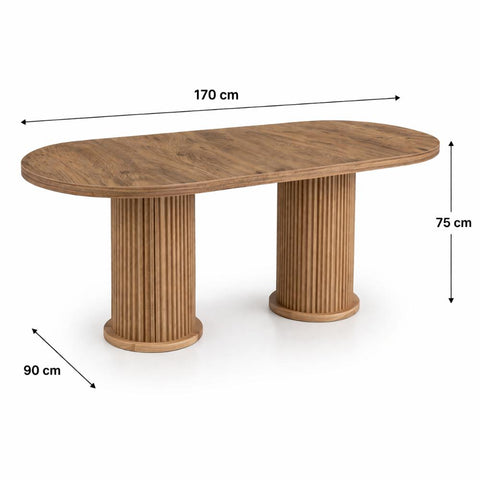 Masa dining LUNA 170x90 cm , blat lemn