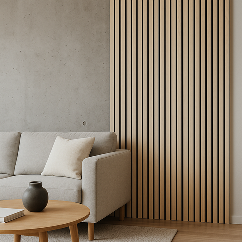 Riflaj decorativ tip panou acustic OAK din MDF 2800x600x21mm