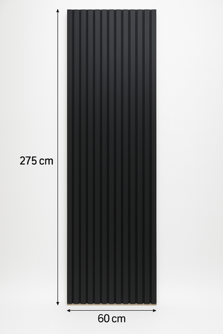 RIFLAJ TIP PANOU ACUSTIC NEGRU DIN MDF