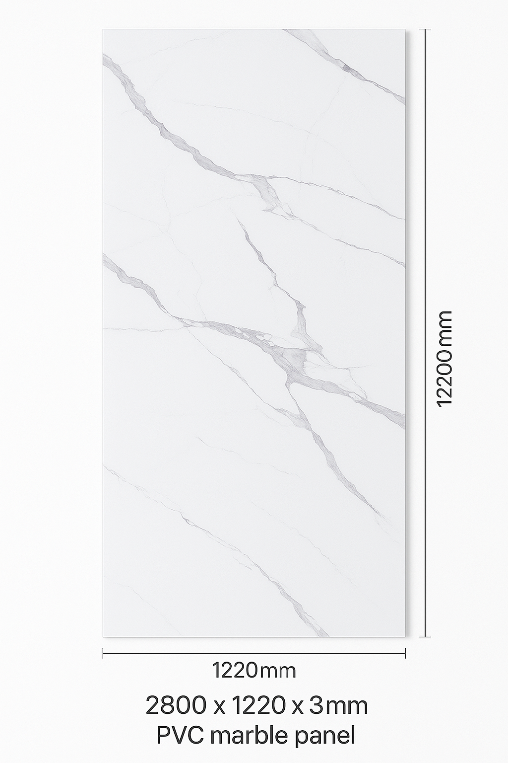 Panou PVC marble style ALB & GRI 2800x1220x3mm