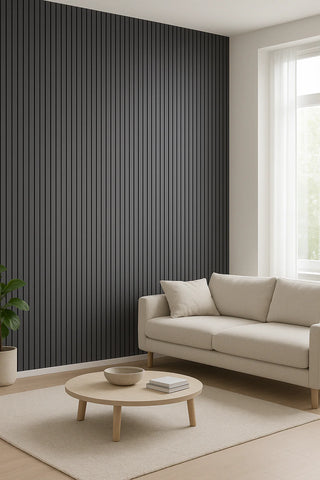 RIFLAJ TIP PANOU ACUSTIC ANTRACIT DIN MDF