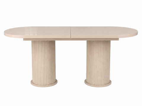 Masa dining ACCENT cu riflaje extensibila ovala, CAPUCINO