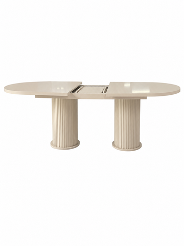 Masa dining ACCENT cu riflaje extensibila ovala, CAPUCINO