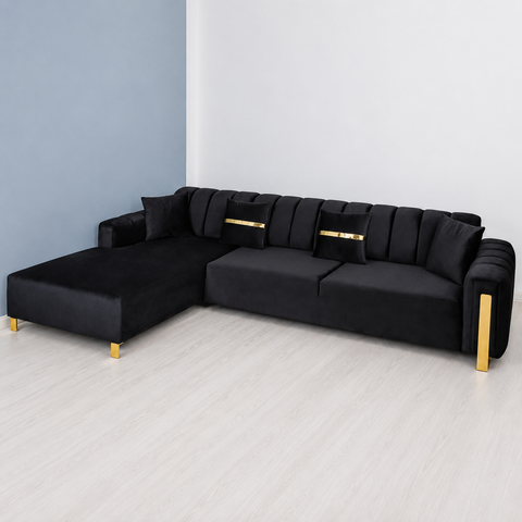 Coltar Florensa electric, negru cu auriu 320 x 180 cm