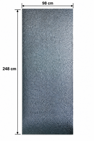 PANOU 3D AUTO-ADEZIV ARGINTIU – 248 × 98 cm
