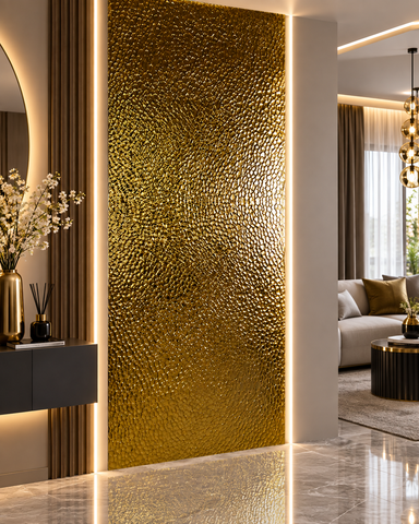PANOU 3D AUTO-ADEZIV AURIU – 248 × 98 cm