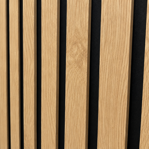 RIFLAJ TIP PANOU ACUSTIC STEJAR DESCHIS DIN MDF – 2800 × 600 mm