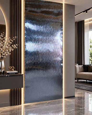 PANOU 3D AUTO-ADEZIV ARGINTIU – 248 × 98 cm