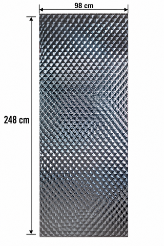 PANOU 3D AUTO-ADEZIV ARGINTIU – 248 × 98 cm