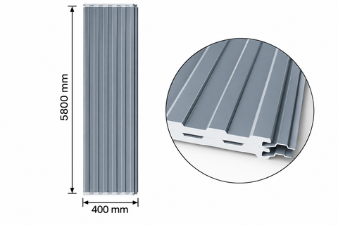 Panou sandwich decorativ 5800x400x16mm, ANTRACIT