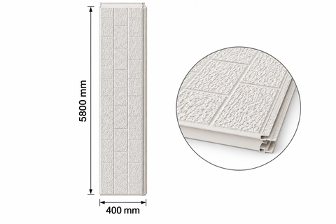 Panou sandwich decorativ 5800x400x16mm, BEJ