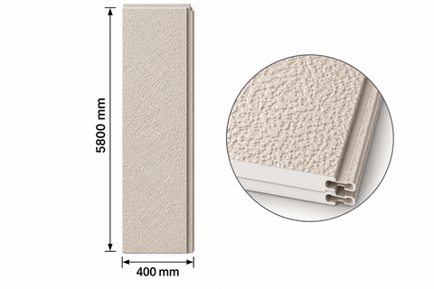 Panou sandwich decorativ 5800x400x16mm, CREM