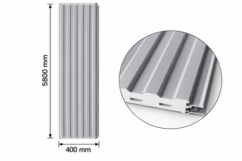 Panou sandwich decorativ 5800x400x16mm, GRI