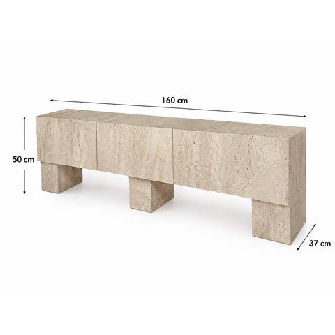 Comoda TV ARIA Bej travertin 160x37x50cm