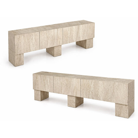 Comoda TV ARIA Bej travertin 160x37x50cm