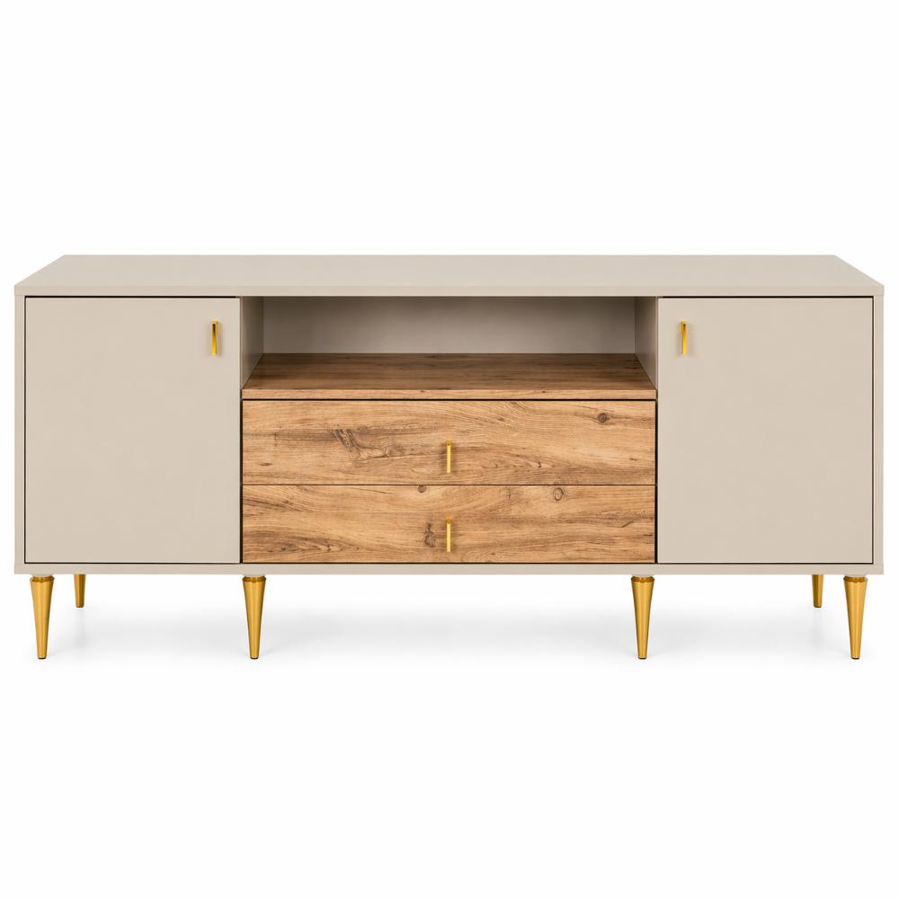 Consola TV ROMA 180x42x83cm, Bej cu Lemn