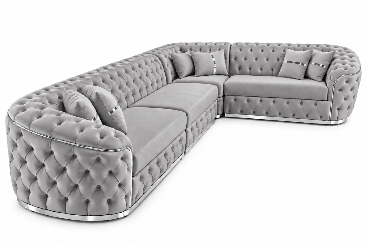 COLTAR EXTENSIBIL PARIS 320x255CM, FIX, GRI CU ARGINTIU