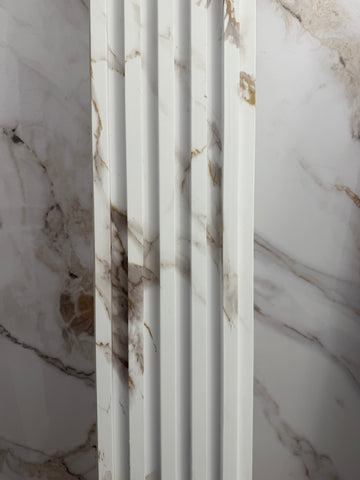 RIFLAJ ALB MARMURAT DIN WPC 2800X210X20MM