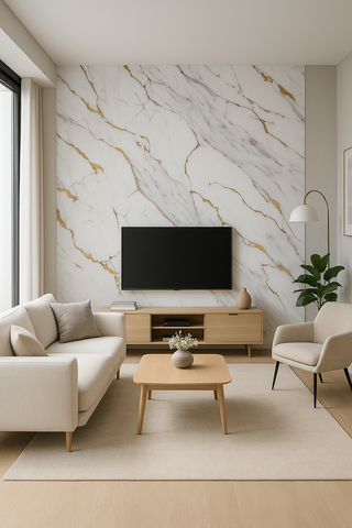 Panou PVC marble style ALB/GRI/AURIU - 2800x1220x3mm