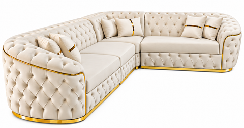 COLTAR EXTENSIBIL PARIS 320x255CM, FIX, BEJ CU AURIU