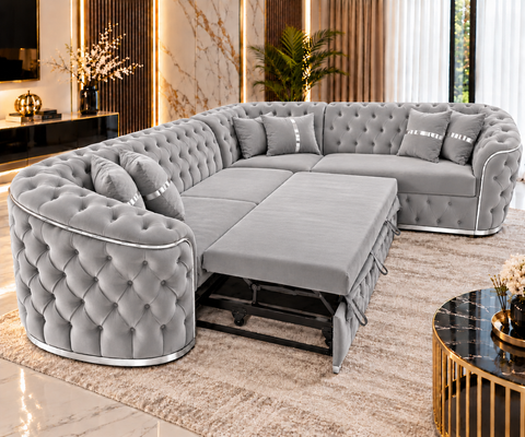 COLTAR EXTENSIBIL PARIS 320x255CM, FIX, GRI CU ARGINTIU
