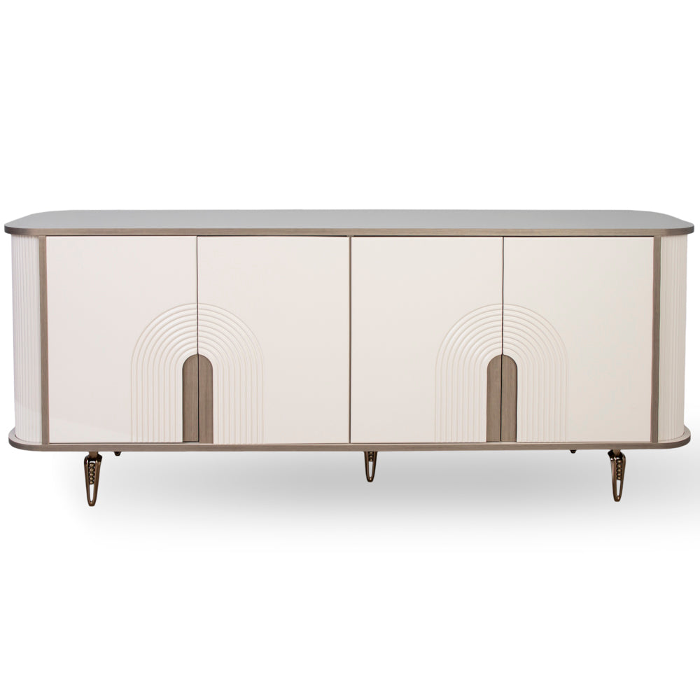 Consola TV LOTUS cu RIFLAJE , Bej 190X45X80 CM