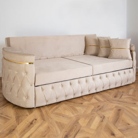 Canapea extensibila RIO LUX II 3 locuri, tapitata bej
