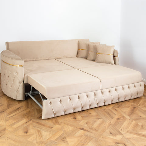 Canapea extensibila RIO LUX II 3 locuri, tapitata bej