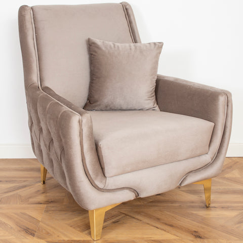 SET 3/1/1 Canapea extensibila MILANO 3 locuri SI 2 FOTOLII, tapitata capucino