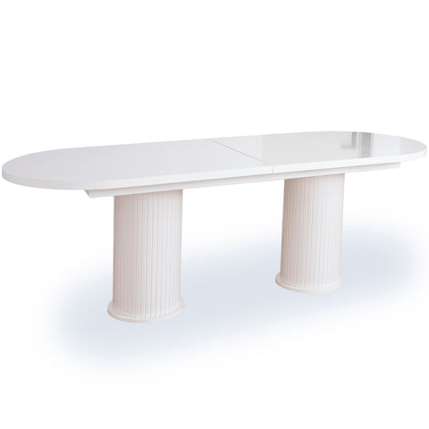 Masa cu riflaje extensibila ovala 240/270x90 cm, ALBA
