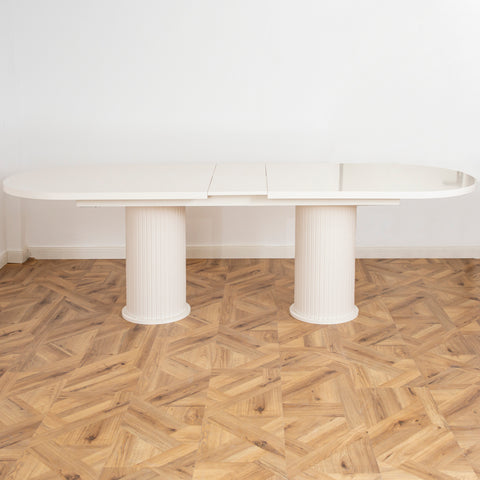 Masa cu riflaje extensibila ovala 240/270x90 cm, ALBA