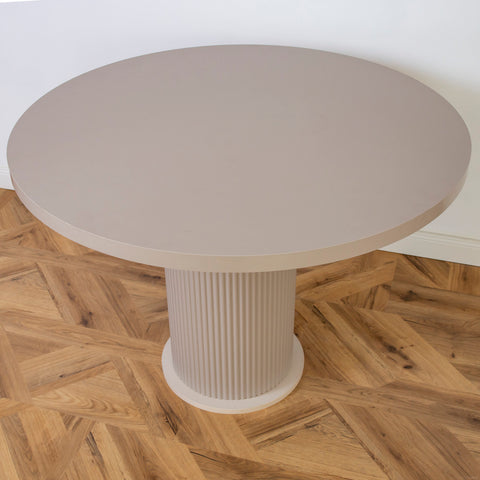 MASA CAPUCINO, ROTUNDA CU RIFLAJE 105X105X75CM