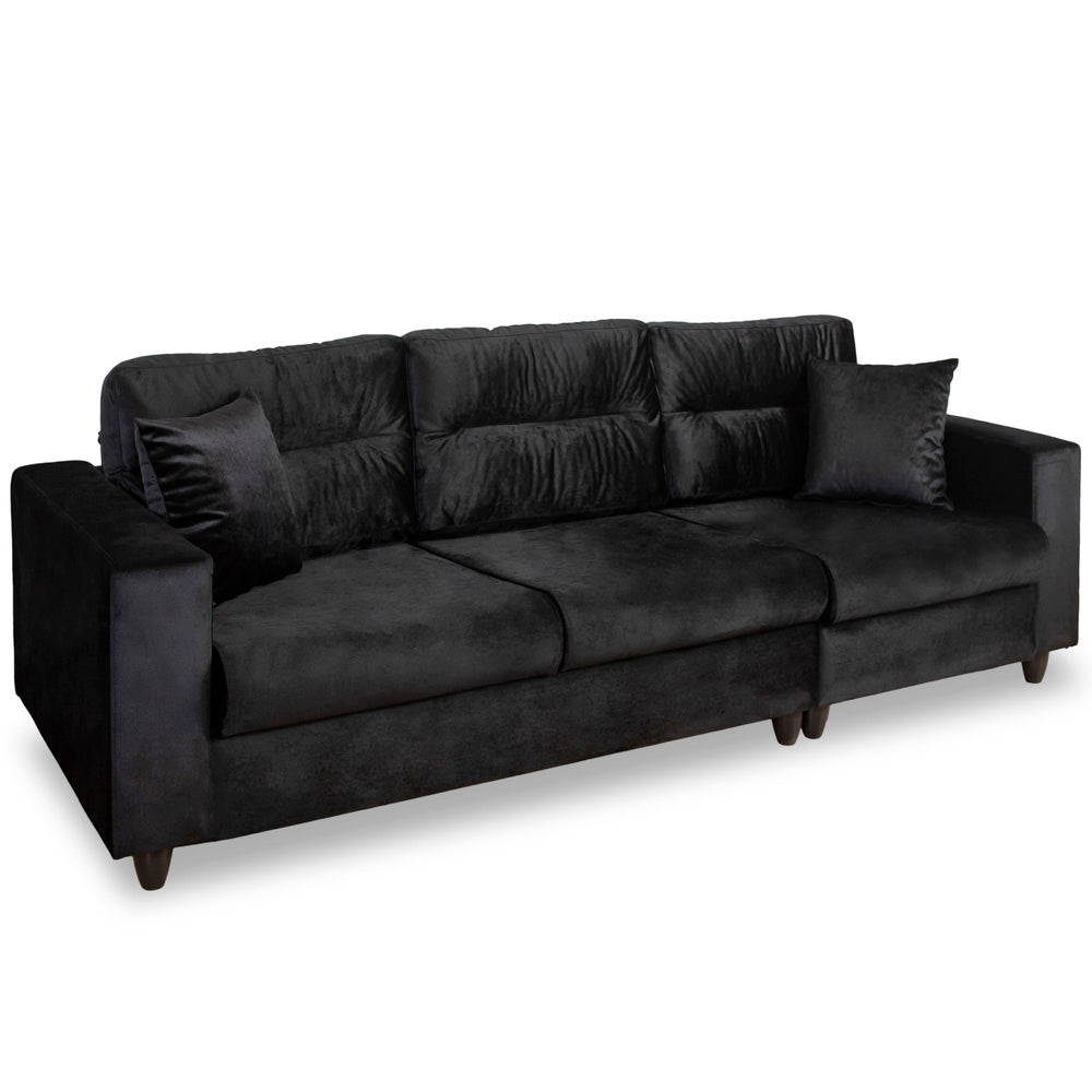 Canapea extensibila Oscar 3 locuri, tapitata neagra