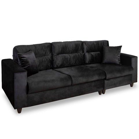 Canapea extensibila Oscar 3 locuri, tapitata neagra