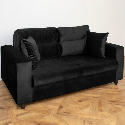 Canapea extensibila Oscar 2 locuri, tapitata neagra
