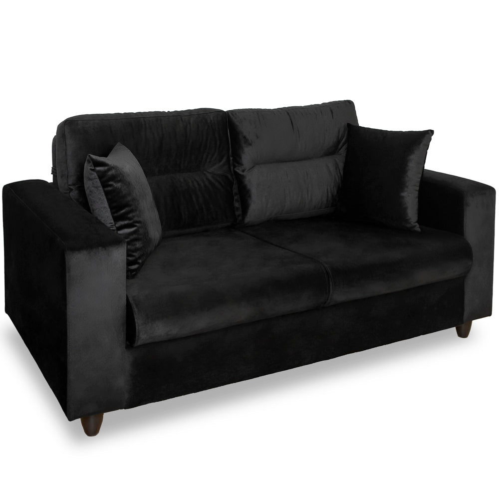 Canapea extensibila Oscar 2 locuri, tapitata neagra