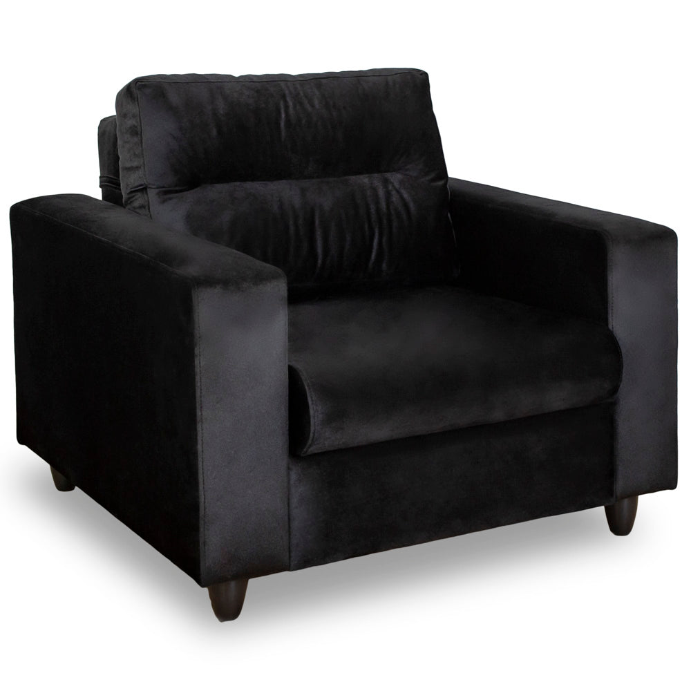 Fotoliu extensibil OSCAR, Tapiterie Catifea Neagra