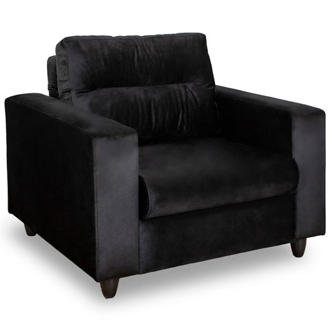 Fotoliu extensibil OSCAR, Tapiterie Catifea Neagra